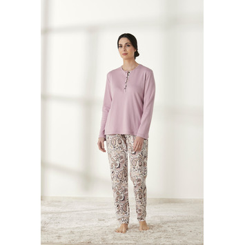 Pijama mujer algodón tapeta BELTY Lila