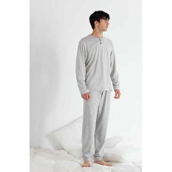 Pijama hombre largo verano puño BELTY Azul