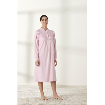 Camisón mujer manga larga liso BELTY Celeste