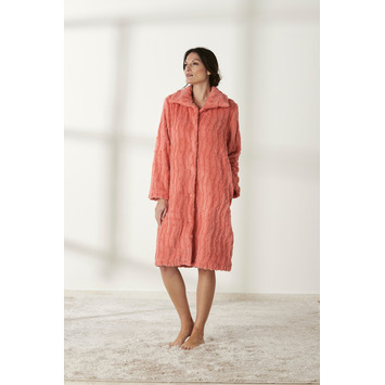 Bata mujer corta botones con bodoques BELTY coral