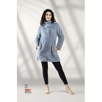 Bata mujer cremallera corta LIN Malva