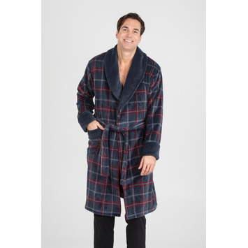 Bata hombre cuadros PETTRUS Azul/Grana