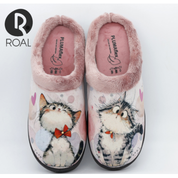 Zapatilla mujer descalza gatito ROAL Salmón