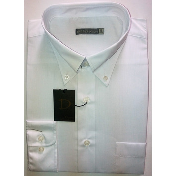 Camisa blanca hombre algodón manga larga botones bolsillo DAVÓ Blanco