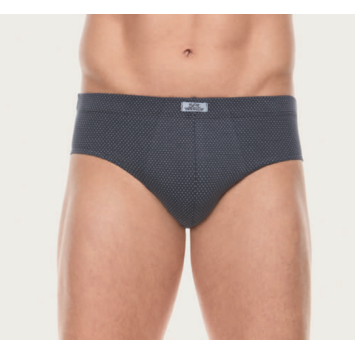 Slip hombre algodón cerrado dibujos SET Gris oscuro