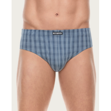 Slip hombre licra cuadros SET Azul