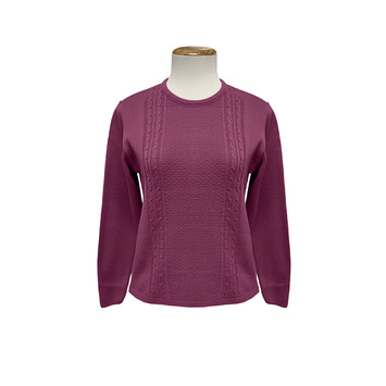 Jersey mujer cuello redondo OMC Burdeos