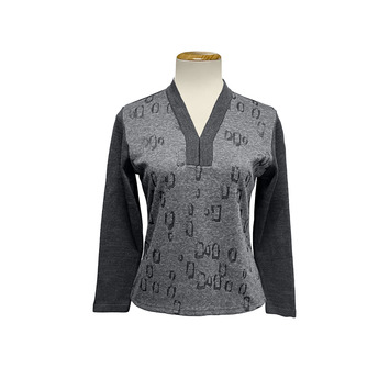 Jersey mujer pico dibujado  OMC Negro