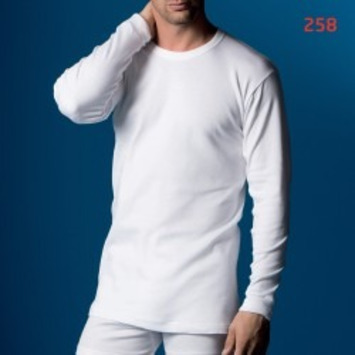 Camiseta caballero manga larga termal abanderado Blanco