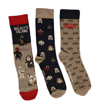 Calcetín hombre pack tres STAR WARS Surtido