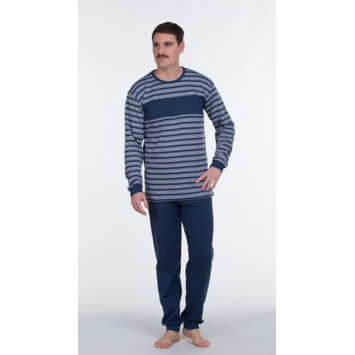 Pijama hombre cuello redondo EMENETÉ Azul