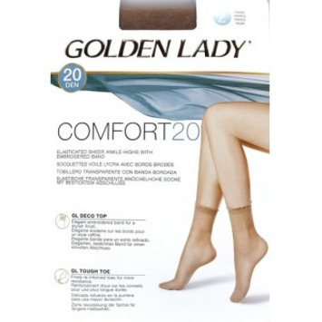 Pack 2 medias calcetínes tobilleros licra GOLDEN LADY Negro