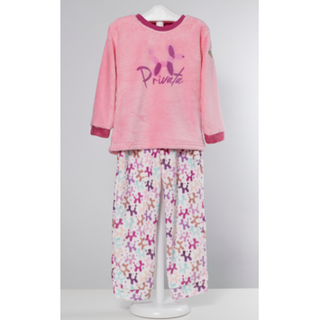 Pijama niña coralina puño PRIVATA Rosa