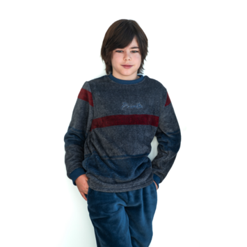 Pijama niño coralina puño PRIVATA Azul/Gris