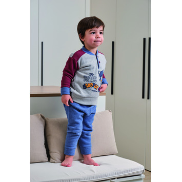 Pijama invierno infantil moto Mushler Gris claro