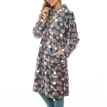 Bata mujer botones cuello topos FINDEL Marengo