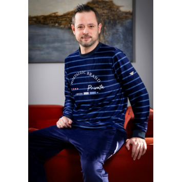Pijama hombre cerrado puño PRIVATA Marino