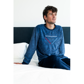 Pijama hombre polar puño PRIVATA Marino