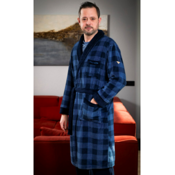 Bata hombre cuadros PRIVATA Marino