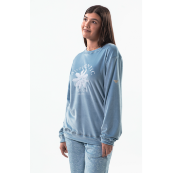 Pijama mujer flor puño PRIVATA Celeste