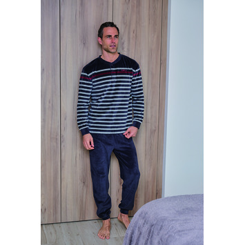 Pijama hombre puño terciopelo Mushler Marino