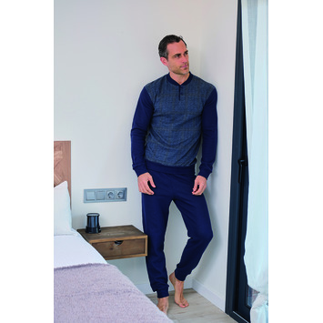 Pijama hombre polar puño Mushler Marino