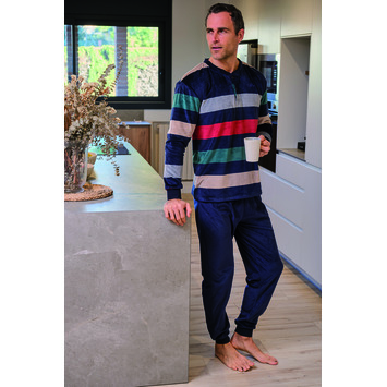 Pijama hombre terciopelo puño Mushler Marino
