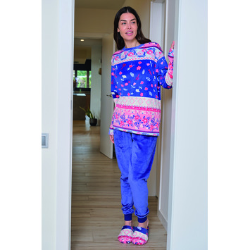 Pijama mujer coralina puño dibujos Mushler Azulón