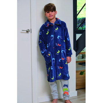 Bata niño cremallera juegos Mushler Azul
