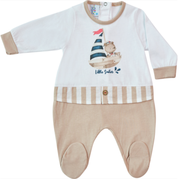 Pelele entero algodón barco Mushler Marfil