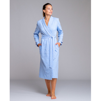 Bata mujer cruzar dibujada EGATEX Celeste