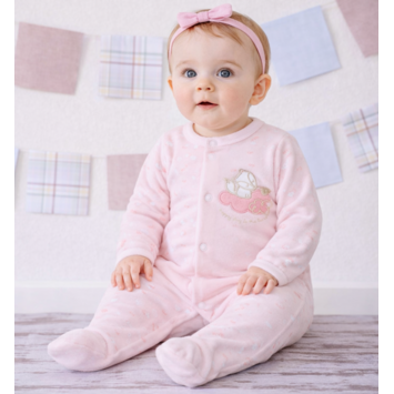 Pijama niña bebe entero algodón abierto  Mushler Rosa
