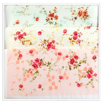 Pañuelo señora algodón estampado flores colores Canellas Rosa