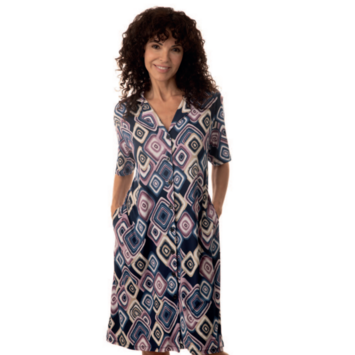 Vestido mujer manga corta abierto FINDEL Marino