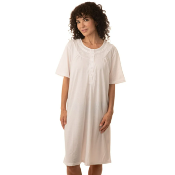 Camisón mujer manga corta liso FINDEL Rosa