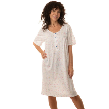 Camisón manga corta estampado FINDEL Azul_blanco