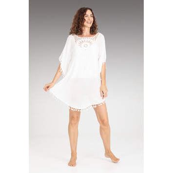 Playera mujer encajes  PETTRUS Blanco
