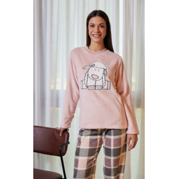 Pijama mujer coralina oveja PIJAMAS CUE Rosa