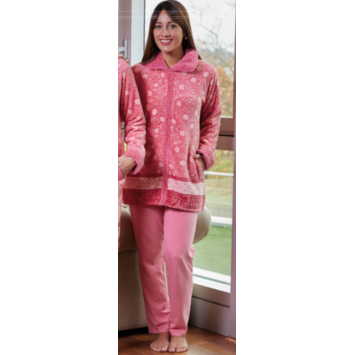 Bata mujer cremallera PIJAMAS CUE Fucsia