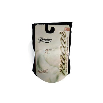 Mini media mujer 15 deniers antipress PLATINO Negro
