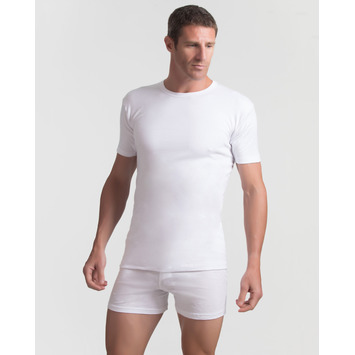 Camiseta caballero manga corta lisa termal abanderado Blanco