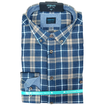 Camisa hombre viella cuadros DAVÓ Marino