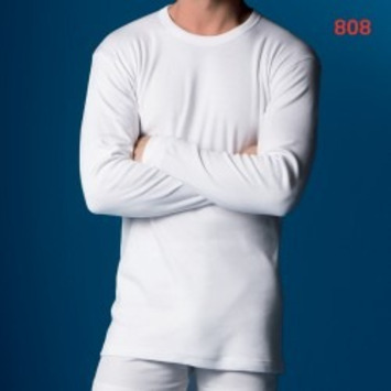 Camiseta termal caballero manga larga fibra abanderado Blanco