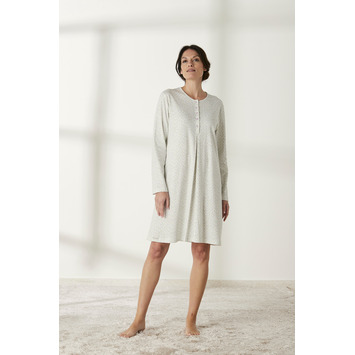 Camisón mujer manga larga algodón BELTY Lila
