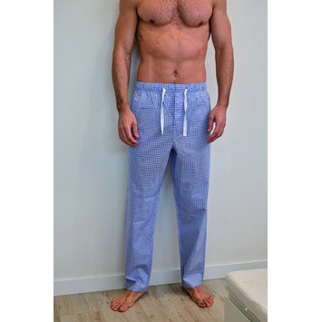Pantalón pijama hombre tela cuadros Mushler Celeste