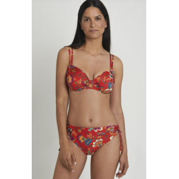 Bikini aro relleno flores DOCOR Rojo