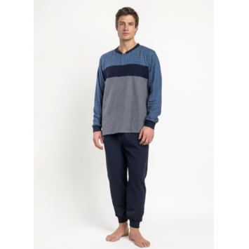 Pijama hombre tapeta puño AZNAR INNOVA Azul