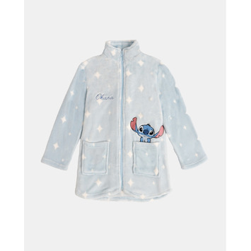 Bata niña cremallera Stitch Aznar Innova Celeste