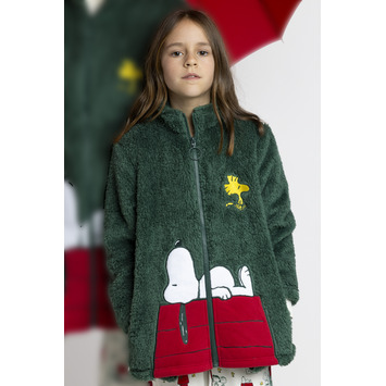 Bata niña cremallera corta snoopy Aznar Innova Verde