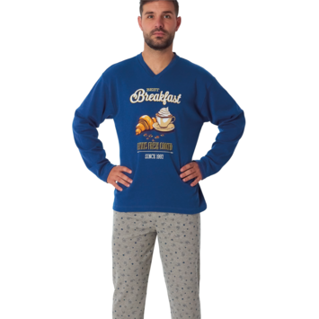 Pijama hombre desayuno DORMEN Azul